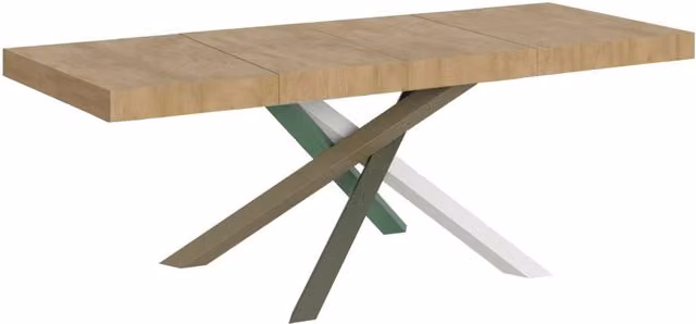 Tavolo allungabile Volta Premium Bs Com in finitura quercia natura, L/P/H: 180 x 90 cm estensibile fino a 440 cm