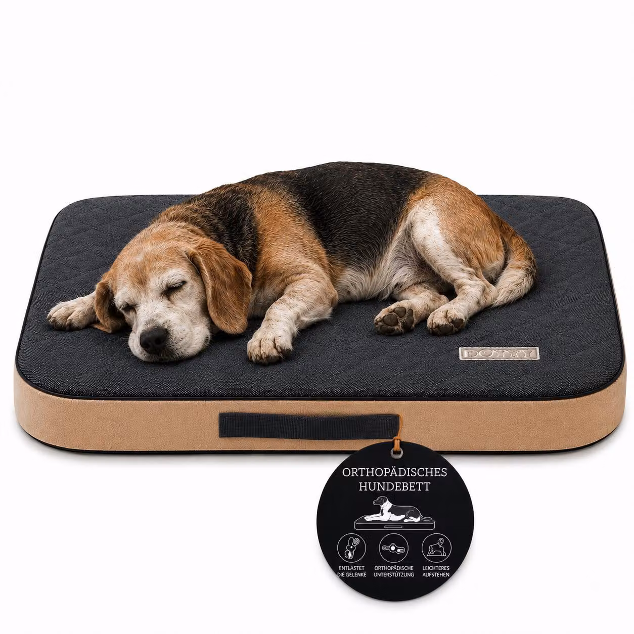 Materasso ortopedico per cani, cuccia, delicato sulle articolazioni, taglia M, 90x60 cm, colore grigio