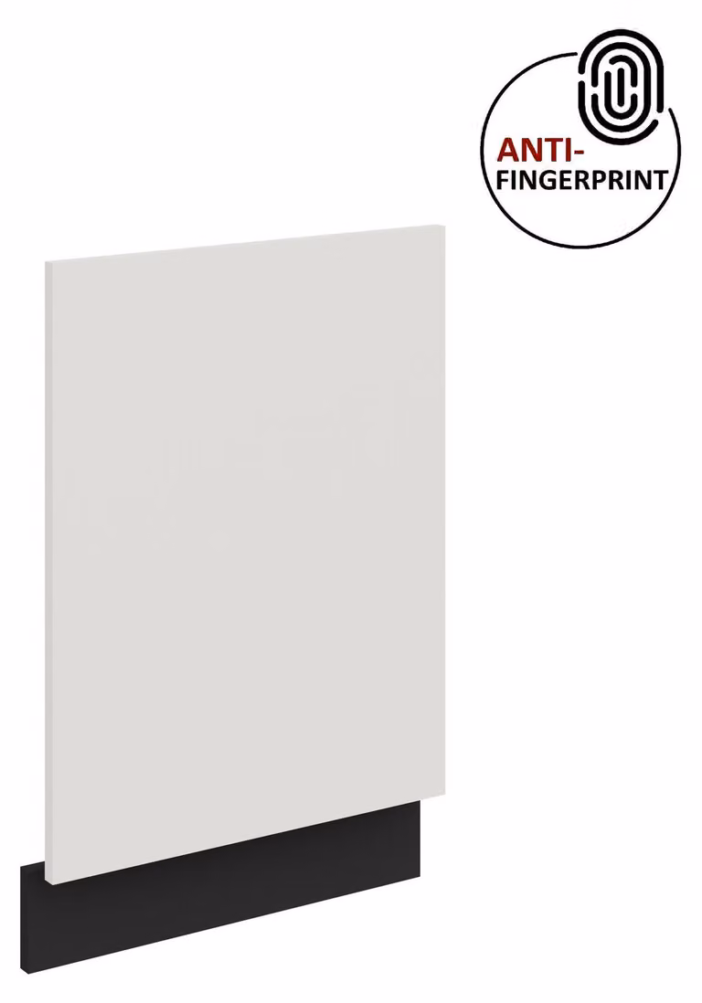 Pannello frontale per lavastoviglie da incasso da 45 cm ARIA, bianco ultra opaco + nero opaco, frontali di alta qualità con rivestimento anti-impronta, cucina a incasso