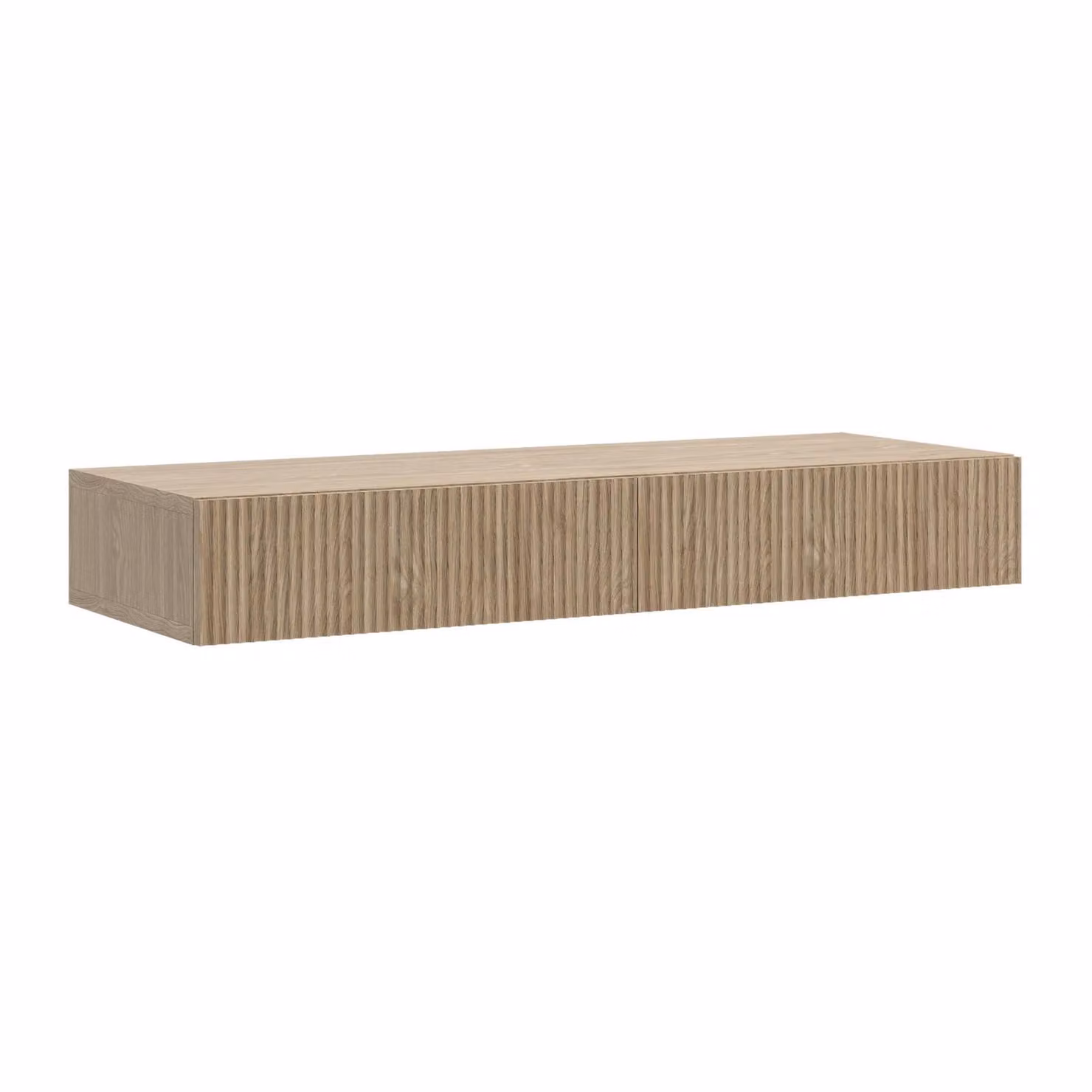 Selsey Nolie - Comodino da trucco a muro con 2 cassetti, effetto rovere, 110 cm