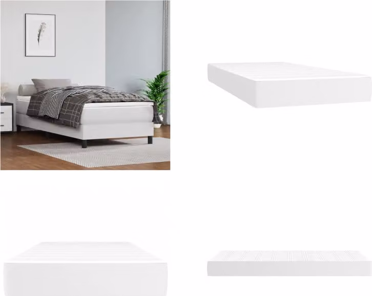 vidaXL Materasso a molle insacchettate bianco 90x190x20 cm in Pelle finta - Materasso a molle insacchettate - Materassi a molle insacchettate - Materasso - Mobili per la camera da letto