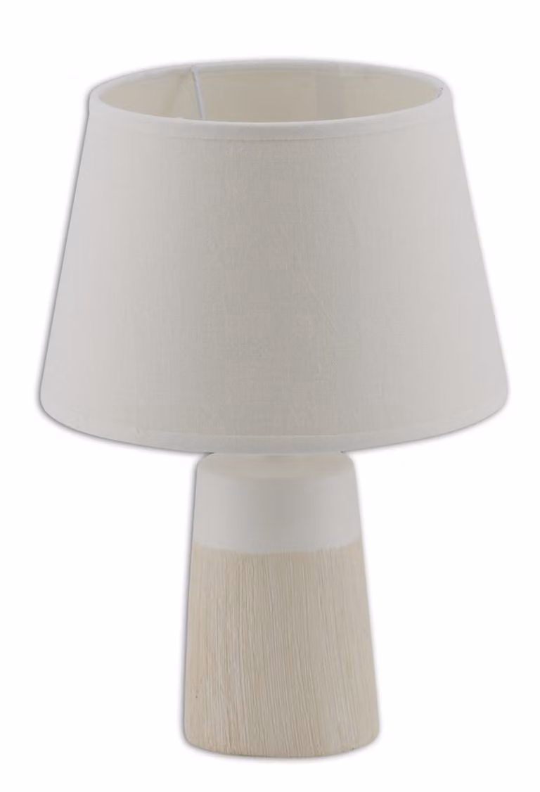 Lampada da tavolo in Vetroceramica Näve Sullivan - Vetroceramica, tessuto - bianco; 3122323