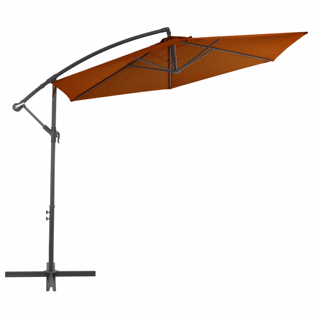 vidaXL Ombrello Ampel con palo in alluminio 300 cm terracotta