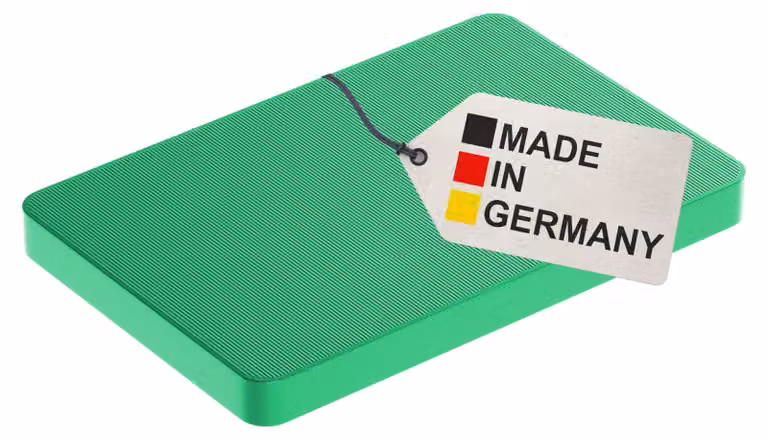 Piastre di supporto 60x40x5 mm, 100 pezzi, colore verde, in plastica, prodotte in Germania