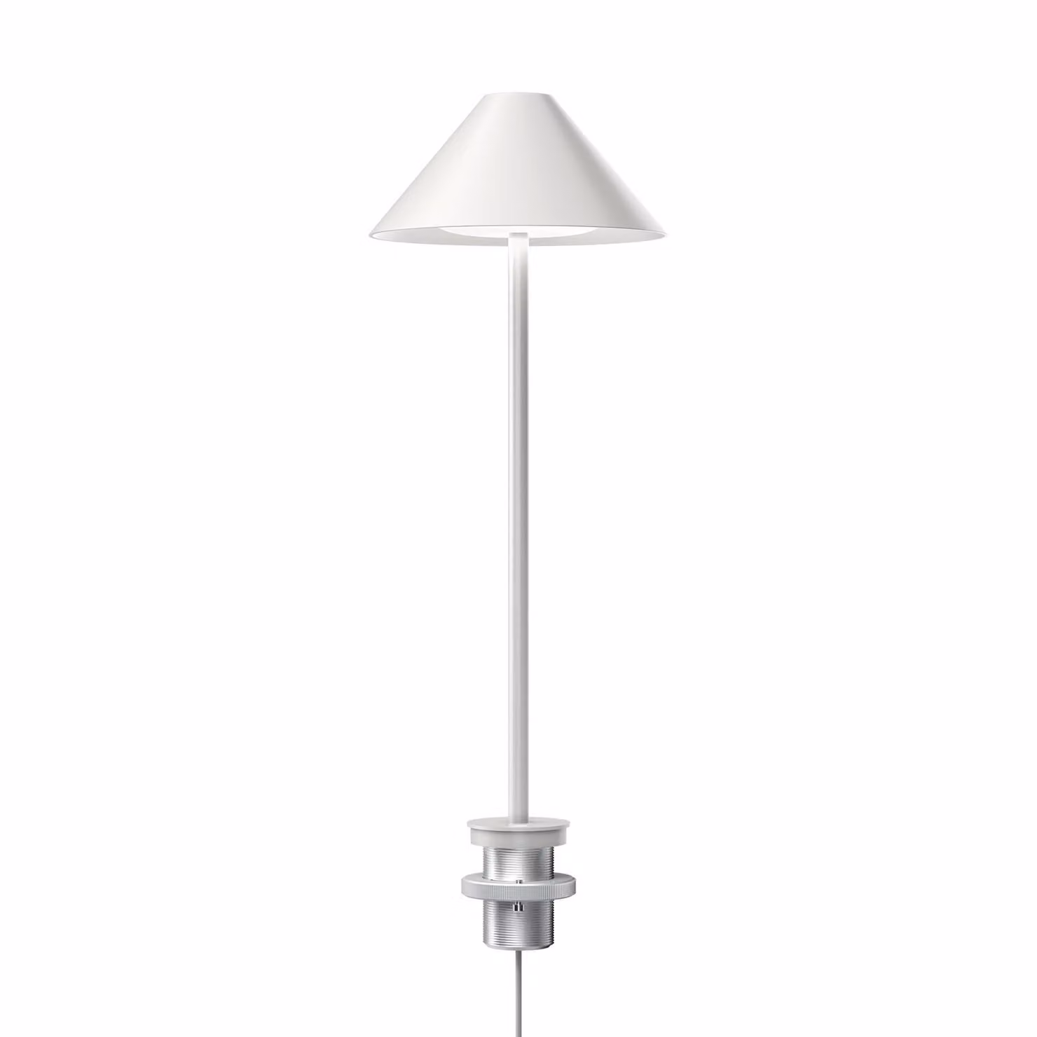 Louis Poulsen Lampada da scrivania Keglen, dimmerabile, Bianco / Opale, Soggiorno / Sala da pranzo, Alluminio, Design, Lampada da tavolo