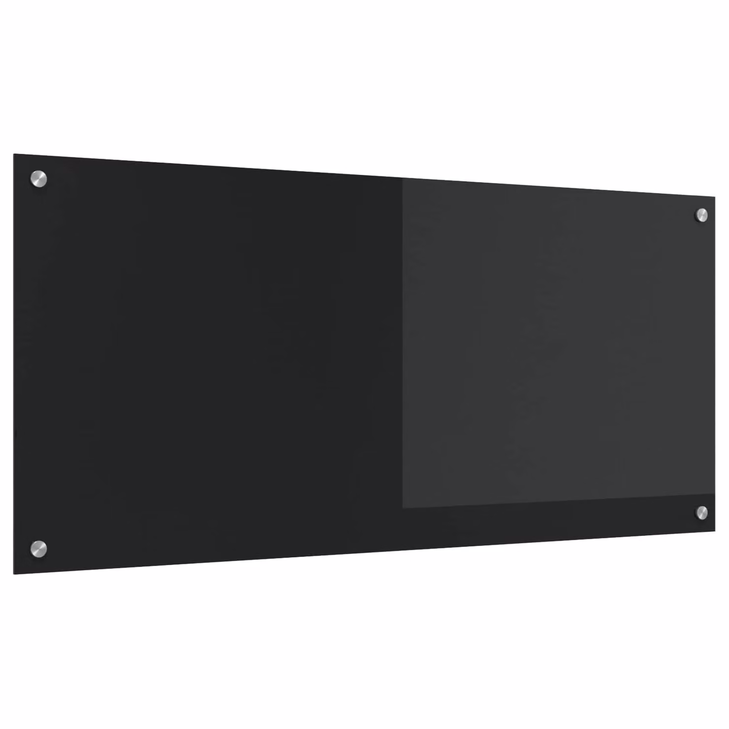 Schienale da cucina vidaXL in vetro temperato Nero L: 110 cm, H: 50 cm
