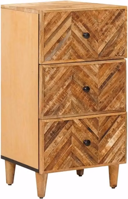 Armadio da stoccaggio moderno vidaXL in legno di mango marrone con cassetto L: 40 cm, P: 33,5 cm, H: 75 cm