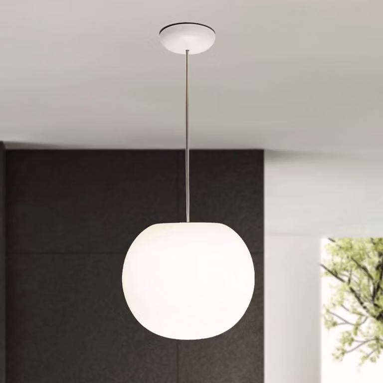 Casablanca Lampada a sospensione Acai, dimmerabile, Bianco / Opale, Soggiorno / Sala da pranzo, Vetro, Lampada a sospensione