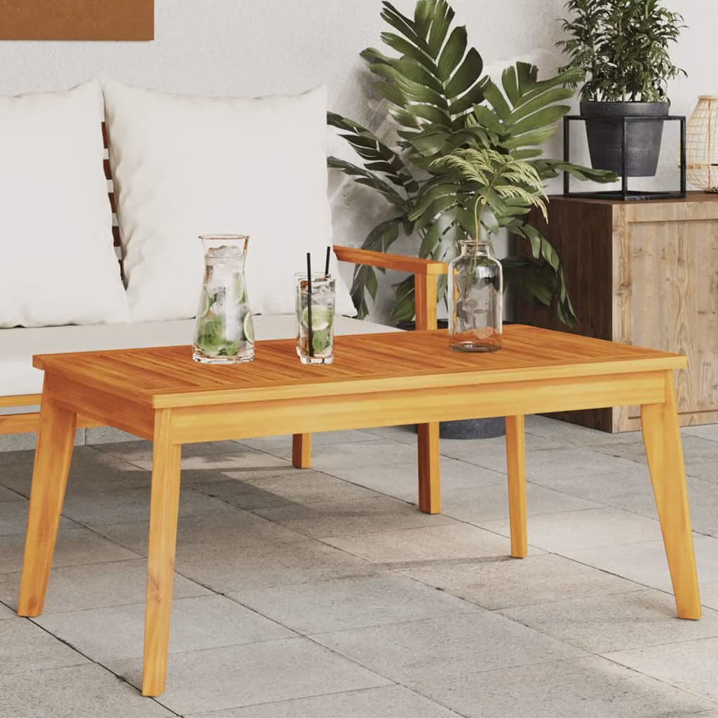 vidaXL Tavolo da Giardino Rettangolare in Legno di Acacia Naturale Marrone L: 58 cm, P: 58 cm, H: 45 cm