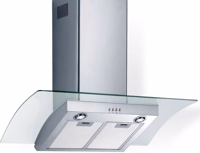 Cappa a parete con 3 velocità LASER VETRO cm 90 - Inox - 700 m3/h