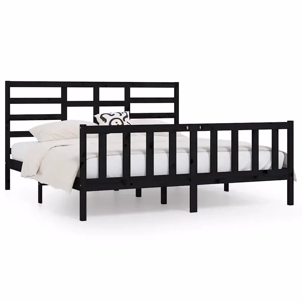 Giroletto vidaXL in legno massello di pino nero 200x200 cm – 2