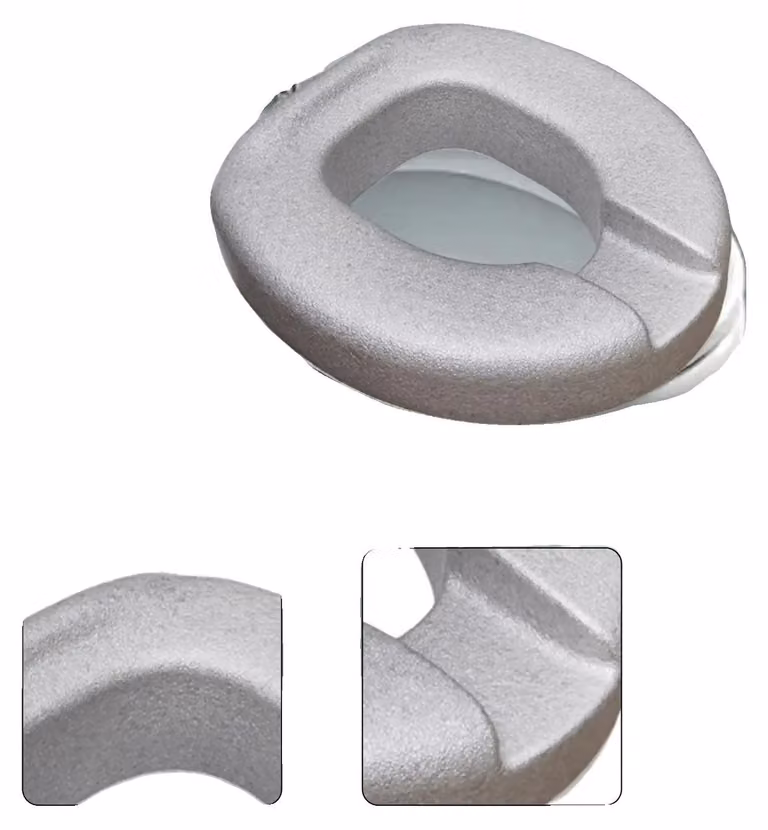 Cuscino per sedile del water, realizzato in materiale EPP resistente, adatto a diverse misure, colore grigio, confezione singola