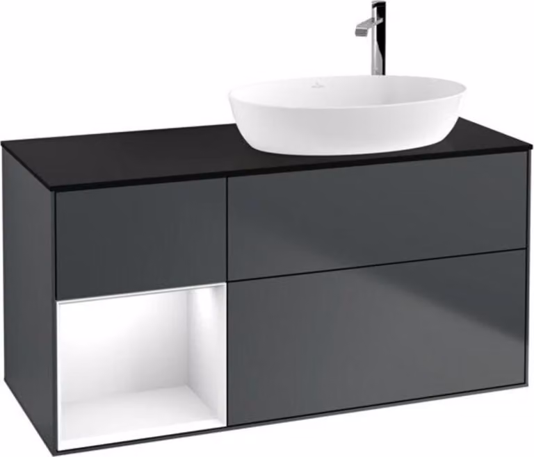 Mobiletto V&B Finion 120 cm, Pl b m, Rg g w Lac, md bl. m Lac