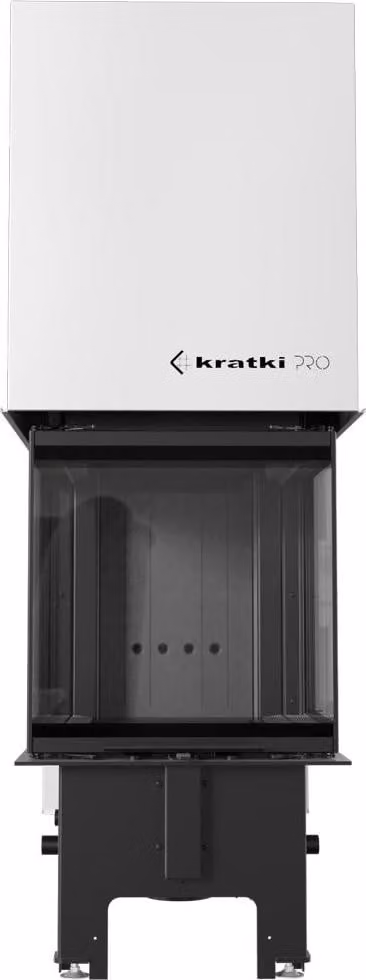 Inserto per caminetto KRATKI REGNOR 500/500 7 kW Ø 200 3 lati vetro rivestimento nero