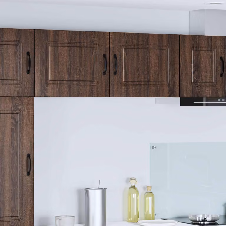 vidaXL Mobiletto da cucina Kalmar in legno e MDF marrone con ante a battente e ripiani interni L/P/H: 50 x 31 x 40 cm