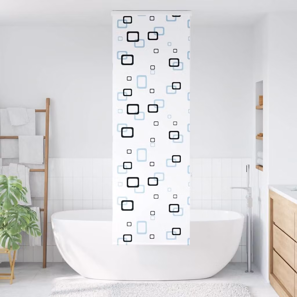 vidaXL Tenda a Rullo per Doccia Cassonetto 60x240 cm Larghezza Tessuto