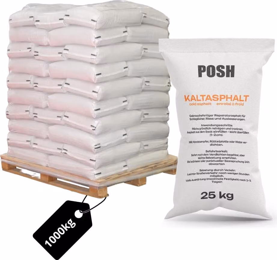 POSH asfalto a freddo 1000 kg di mescola di bitume 0-8 mm su pallet