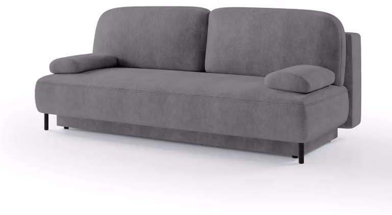 Divano letto Tola, legno di frassino scuro