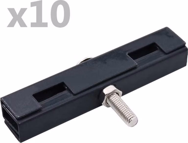 Set di Connettori per Griglie da Giardino 10 pz Antracite