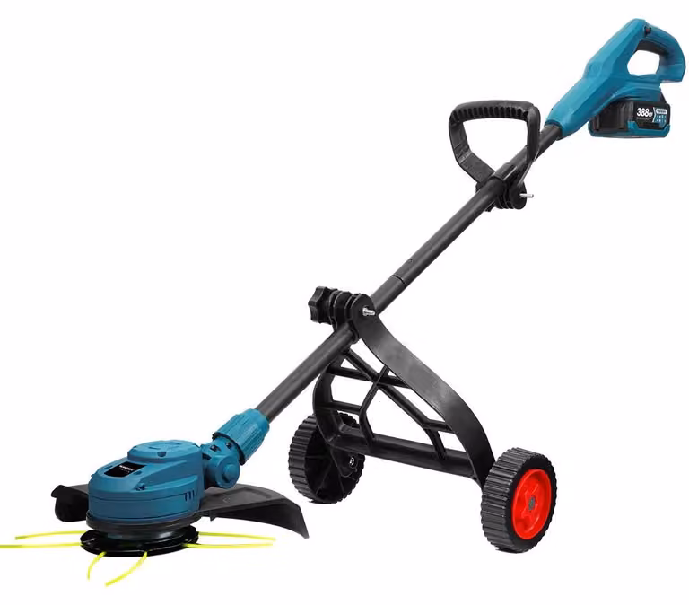 Tagliaerba elettrico - Rasaerba a batteria, larghezza di taglio 25 cm - 6000W - Motore brushless - 58000 giri/min - Manico da 120 cm - Senza batteria