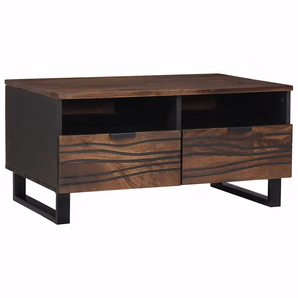 vidaXL Tavolino da salotto moderno in legno di acacia marrone L: 80 cm, P: 54 cm, H: 40 cm