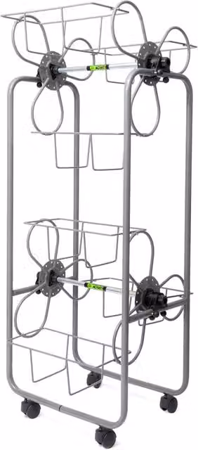 Carrello Portavasi con 6 Cestini in Acciaio con Ruote Agrati Flortì Grigio GIORDANOSHOP L/P/H: 146,0 x 58,5 x 6,0 cm – 1
