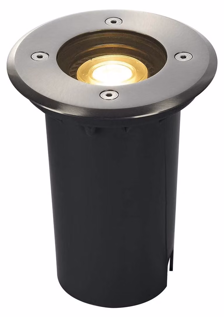 Faretto da incasso a pavimento SOLASTO 120, attacco GU10, grado di protezione IP67, 6W, acciaio inossidabile, forma circolare