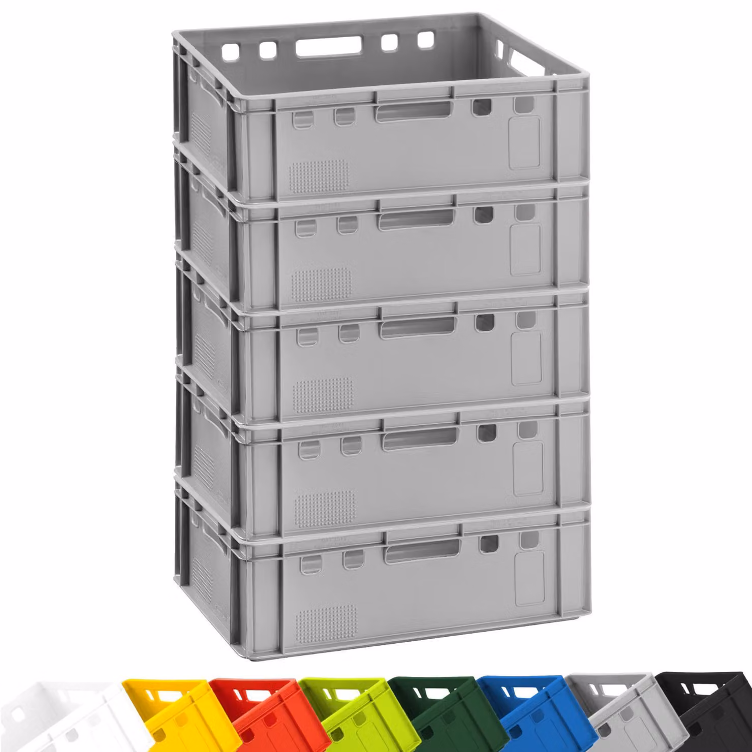 5x cassa per carne E2 cassa per carne Eurobox 60x40x20cm per alimenti, robusta, impilabile | casse di stoccaggio, casse impilabili, cassa per macelleria Germany