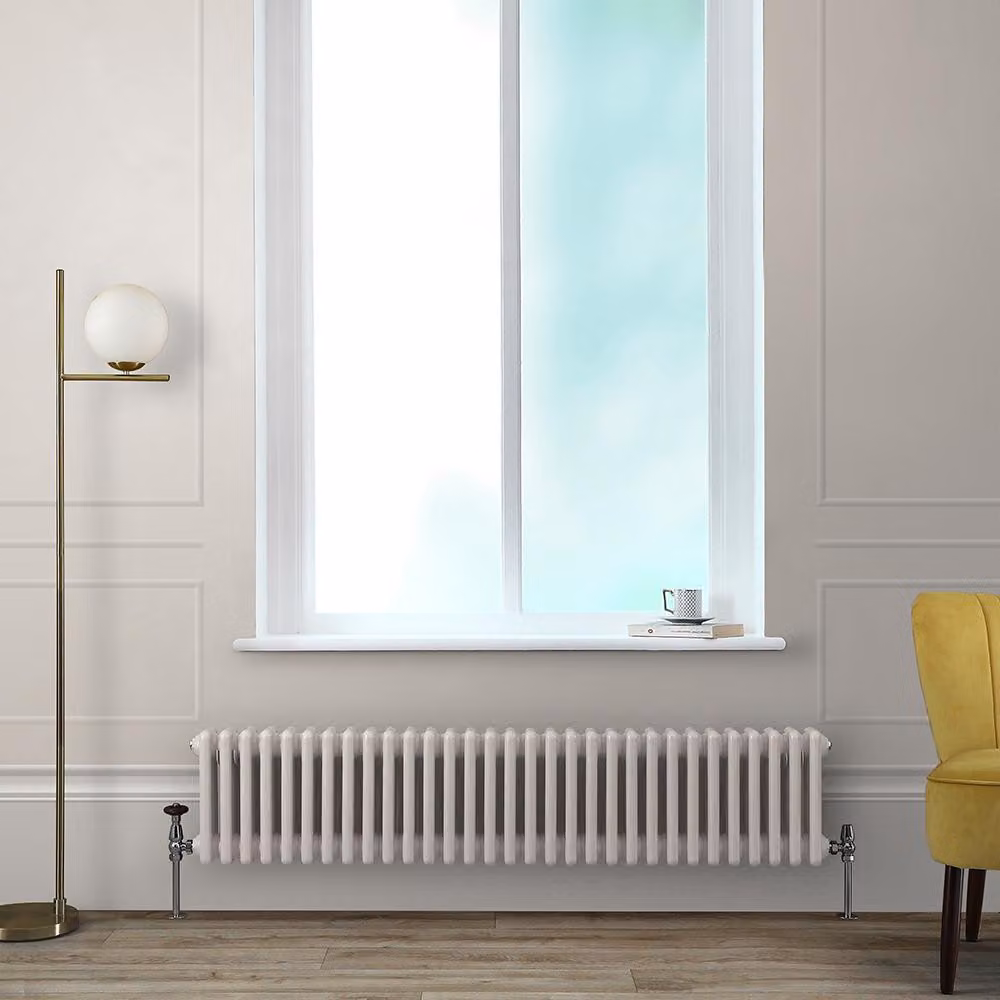 Radiatore Orizzontale a Colonne (3 Colonne) 300mm x 1415mm - Bianco (Pearl Bianco) - Regent