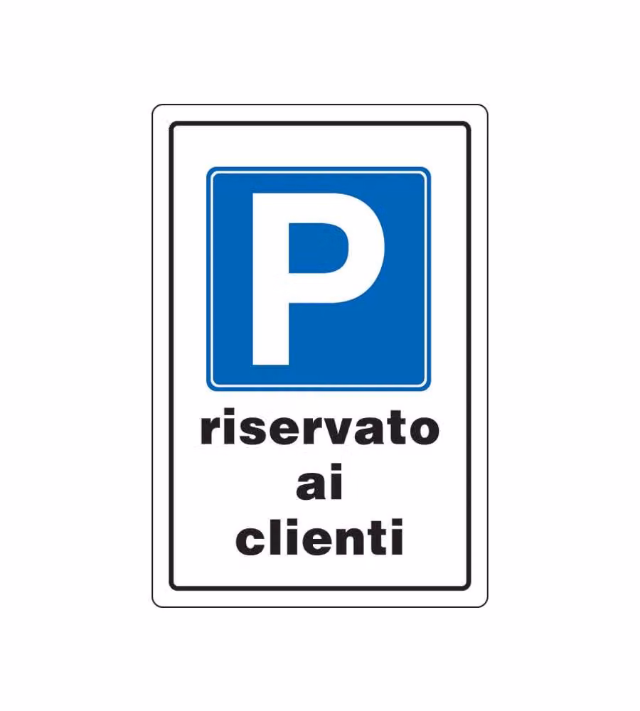 Cartello Riservato Ai Clienti 30 x 20 cm
