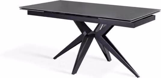 Tavolo da pranzo allungabile IPERBRIKO in ceramica grigia e nero opaco L/P/H: 160-240 x 90 x 76 cm