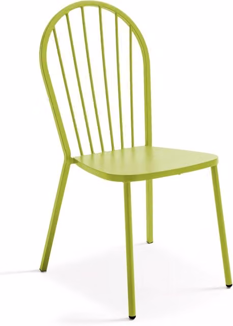 Oviala - Poltrona da giardino in metallo verde per bistrot