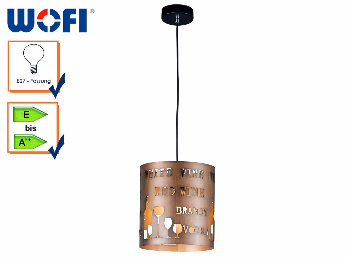 Lampada a sospensione a 1 luce