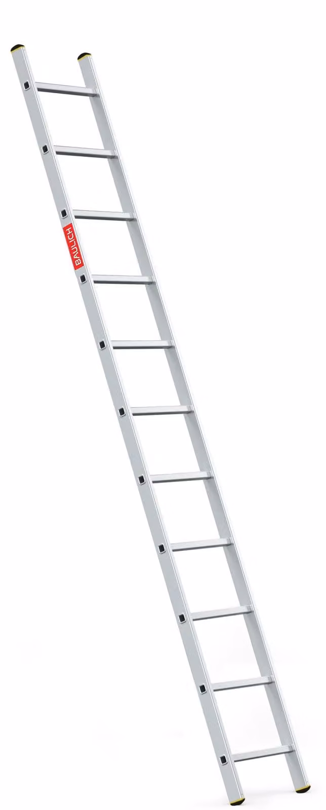 Baulich | Scala in alluminio - Scala a pioli - Scala in alluminio - 11 pioli - Portata massima 150 kg - Altezza di lavoro 398 cm - Con ganci