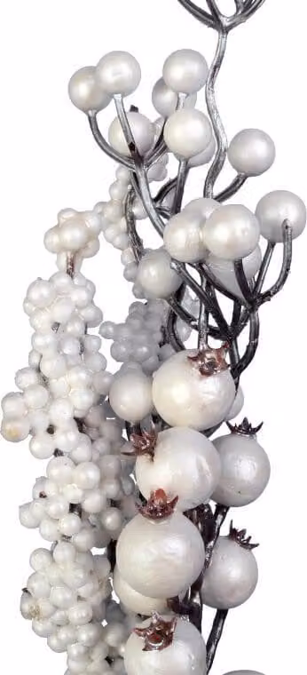 Ramo Decorativo Argento Con Palline 40 Cm