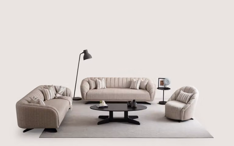 Sofagarnitur 331 Sitzer Set Design Sofa Polster Couchen Couch Modern Luxus