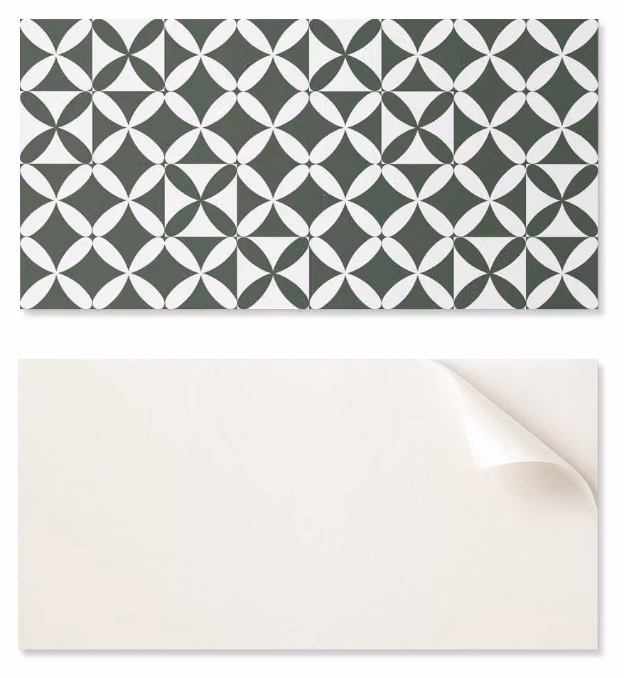 Pannello in vinile autoadesivo con decorazione stampata, dimensioni 120 x 60 cm, motivo geometrico a scacchiera