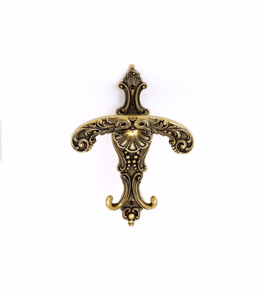 Portabito stile antico in metallo colore bronzo