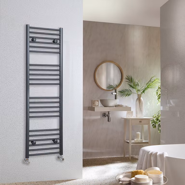 Scaldasalviette Diritto Ive Grigio Carbonio L: 160 cm, P: 50 cm