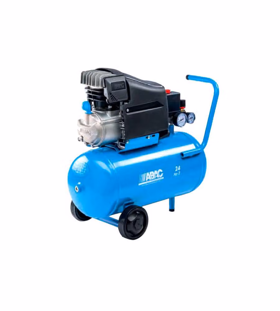 Compressore monocilindrico Abac Pole Position L20 blu con serbatoio da 24 litri e motore da 2 HP (1,5 kW) – 1