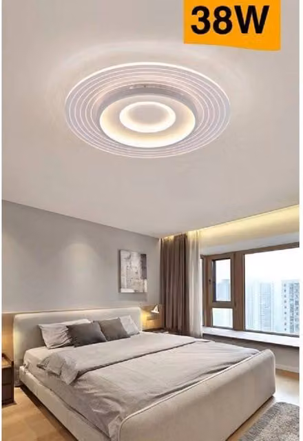 Plafoniera LED Moderna Trade Shop C40-b Bianca con Luce Regolabile CCT 38W