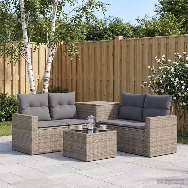 Set di divani 6 pz Grigio e Grigio Scuro 55 x 55 x 37 cm 3447406