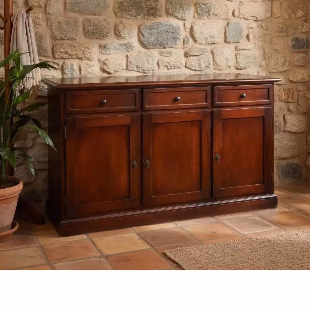 Credenza in ciliegio marrone con 3 ante Mobili 2G L/P/H: 156 x 42 x 85 cm – 1