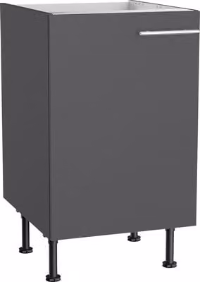 Lavello Optifit Ingvar420 LxPxH 50 x 58,4 x 87 cm antracite opaco smontato Cerniera reversibile KFIN SPL506-8+
