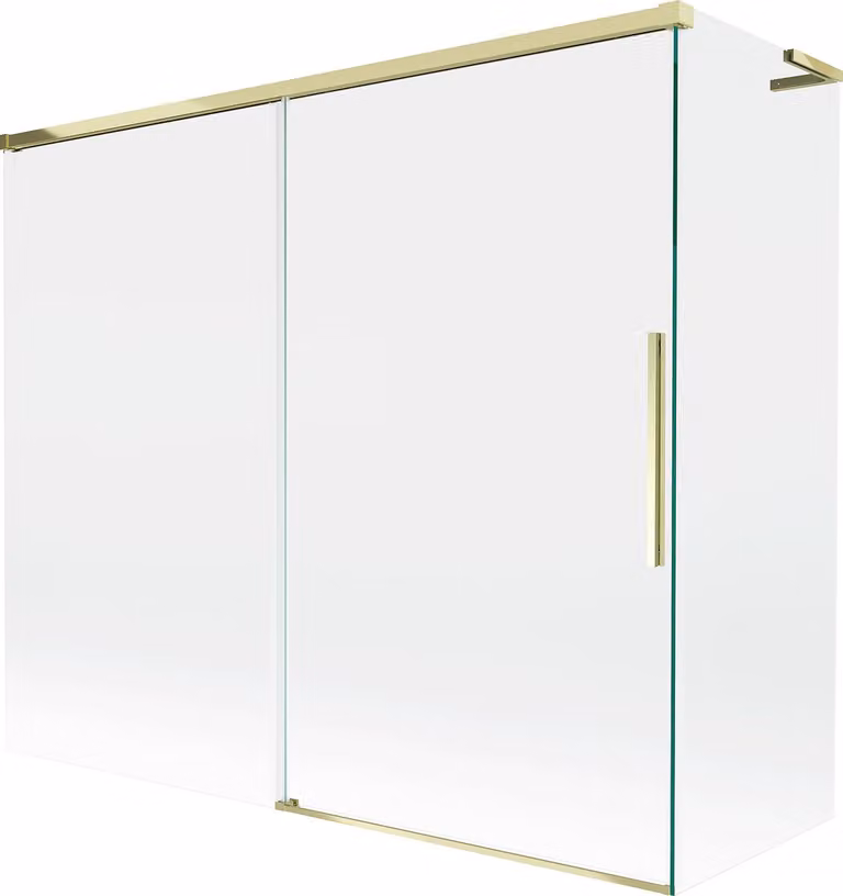 Mexen Rox L paravento vasca da bagno 2 ante scorrevoli 180 + 90 x 150 cm, trasparente, dorato - 8C9L-180-090-50-00