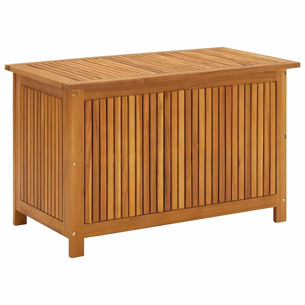 Contenitore da giardino vidaXL in legno di acacia oliato marrone L: 90 cm, P: 50 cm, H: 58 cm – 2