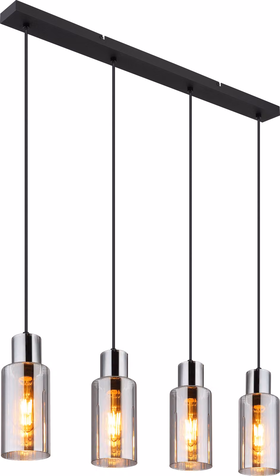Globo Lighting lampada a sospensione in metallo nero opaco, 4x E27