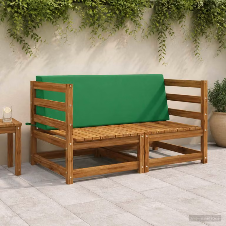 vidaXL Cuscino schienale SOEST in poliestere verde L 120 cm x P 40 cm x H 20 cm