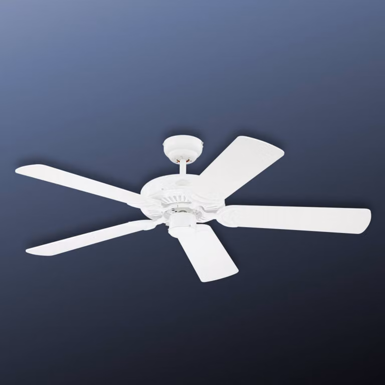 Westinghouse Ventilatore da soffitto Monarch, bianco, silenzioso, in acciaio MONARCH, Bianco / Opale, Soggiorno / Sala da pranzo, Plastica, Moderno