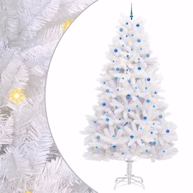 Albero di Natale | Decorazioni natalizie Artificiale con Rami Pieghevoli Bianco 300 cm